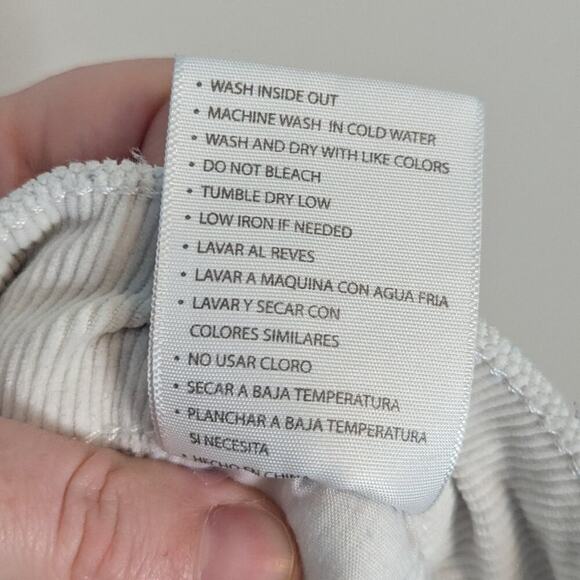 Kancan Ivory Oatmeal Classic Cotton Corduroy Skinny Jeans Size 9 Waist 28 - Picture 8 of 9